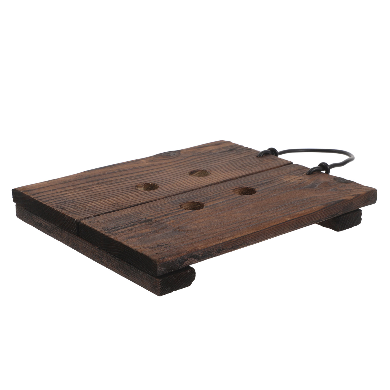 Vertical Planter - Montageplatte für Stachelfarn, kohlibehandeltes Holz, vertikaler
