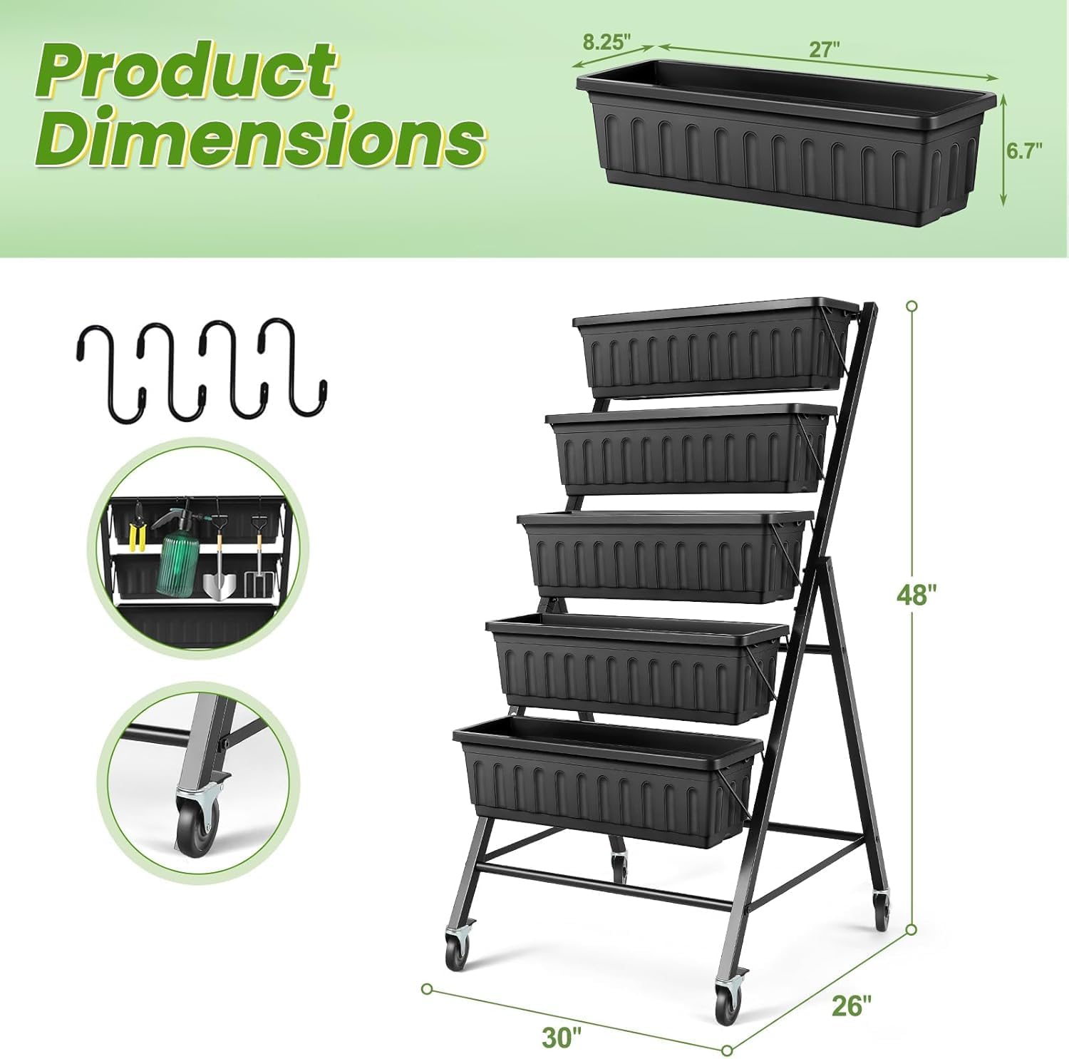 Vertikales Hochbeet mit Rädern – Indoor Herb Garden Bewertung und Preis