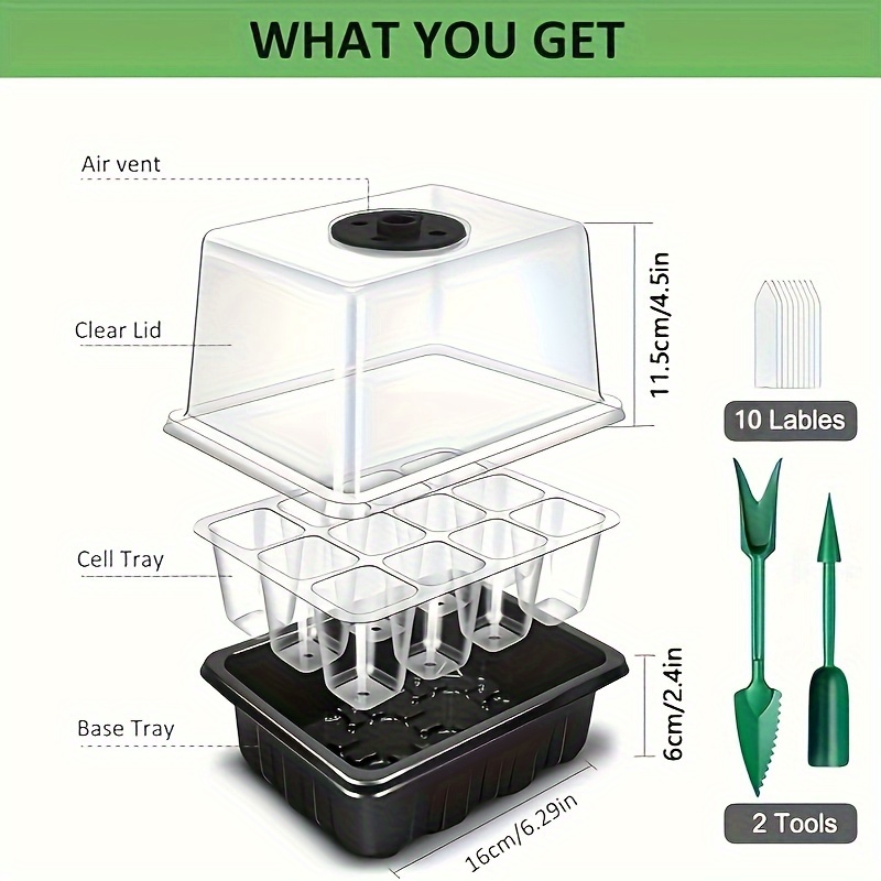 1/2/3er-Pack 12/24/36-Zellen S – Seed Starter Tray Bewertung und Preis